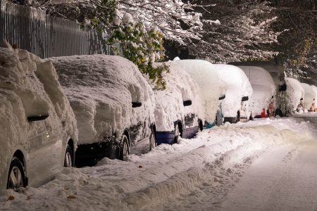 cars snowed in